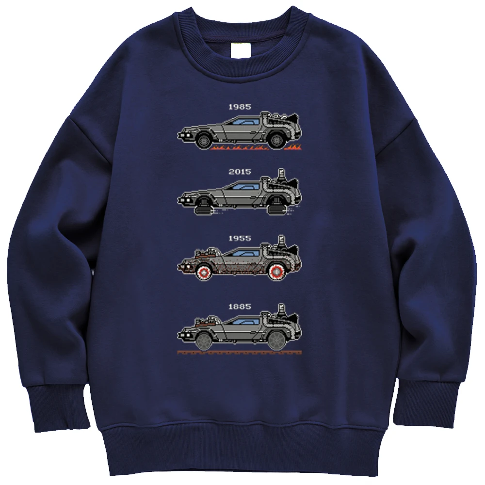 Толстовка мужская с капюшоном Назад в будущее флисовый Модный пуловер