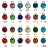 12pcspack golden silver twelve stars stone birthstone pendant mini accessories diy jewelry accessories wholesale