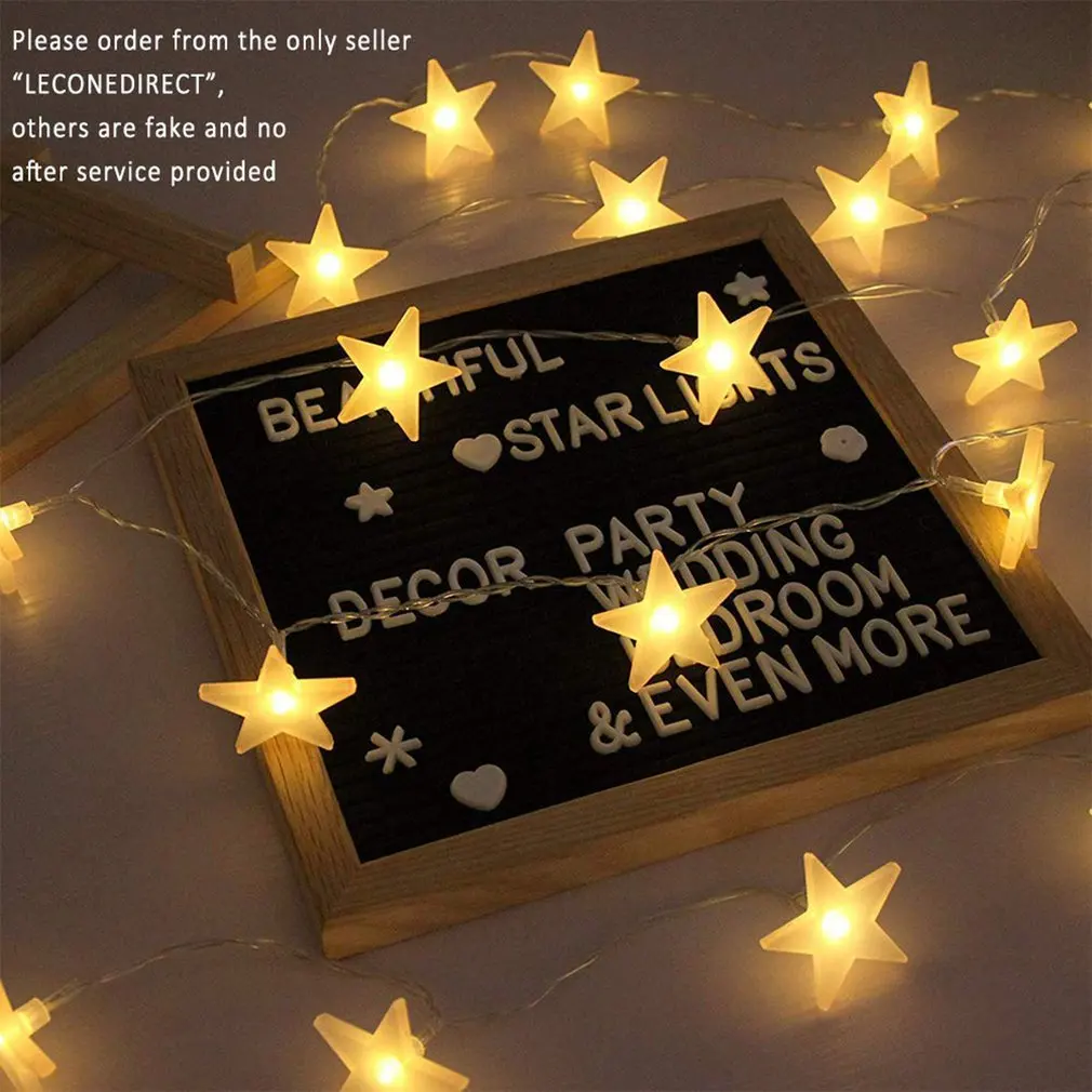 

Декоративная гирлянда со звездами и аккумулятором