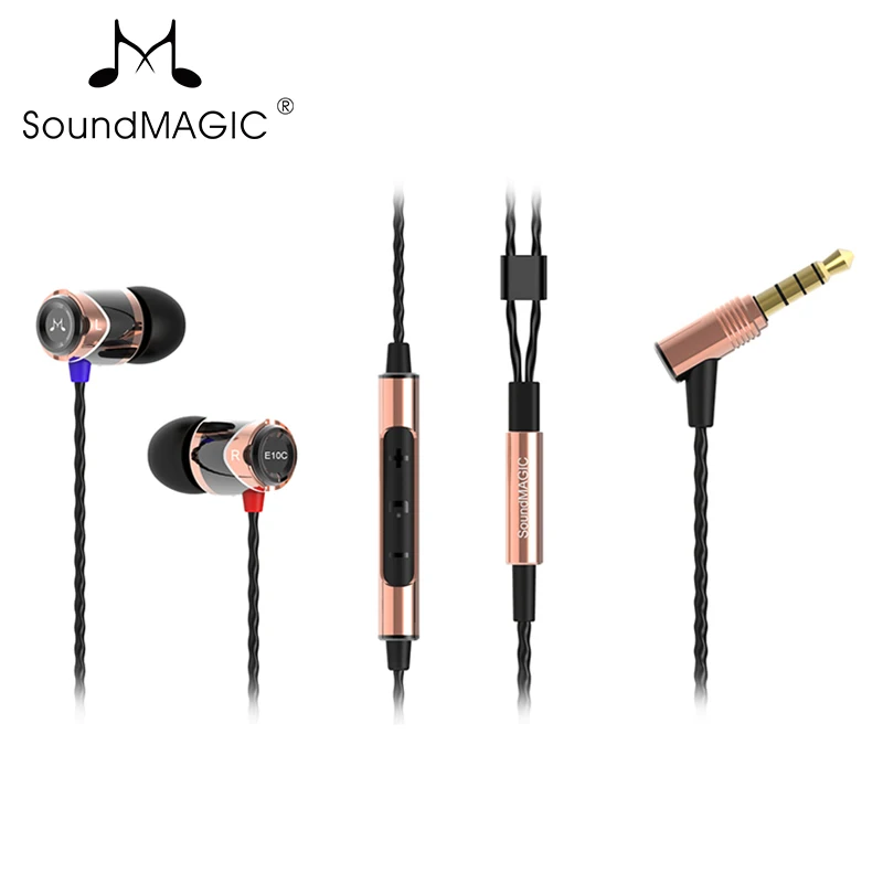 Золотой SoundMAGIC Sound MAGIC E10C наушники-вкладыши с микрофоном и функцией изменения громкости шумоизолирующие наушники-вкладыши Hi-Fi стерео наушники - Цвет: Золотой