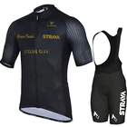 2022 STRAVA Pro велосипедная команда с коротким рукавом Maillot Ciclismo мужские комплекты Велоспорт Джерси летние дышащие MTB Велоспорт комплекты одежды