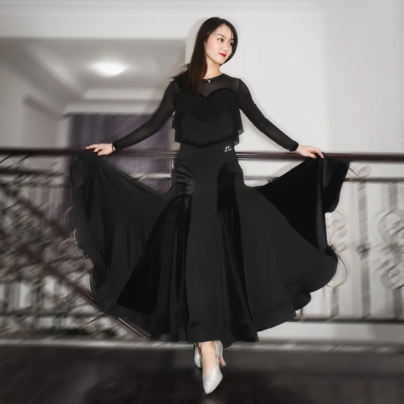 Новинка платье для бальной комнаты Черное длинное вечевечерние выпускного