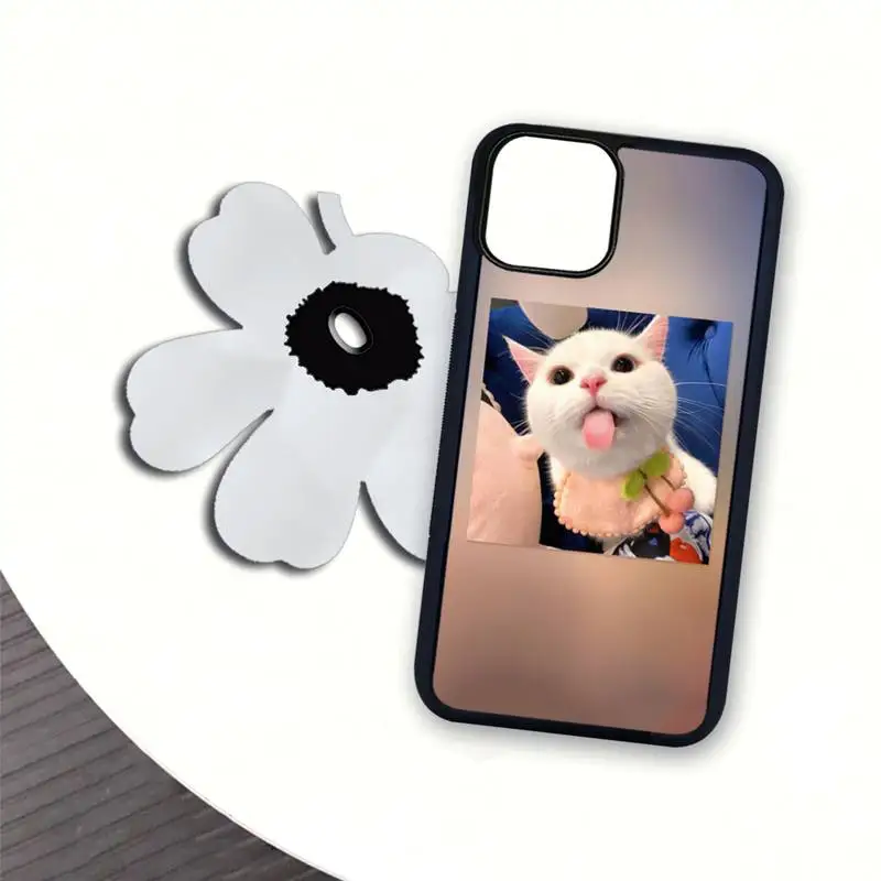 

Super cute white pet cat TPU + PC phone cover case for iphone se 2020 6 6s 7 8 plus x xs max xr 11 12 pro max coque