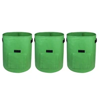 3pcs potato grow bagsplanter bags with flap and handlesheavy duty fabric plant pots for tomatocarrot fruits flower