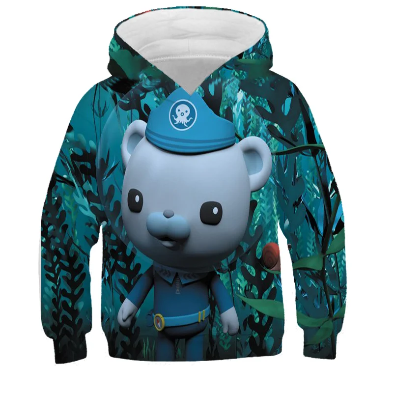 

Spring Autumn 3D Anime Octonauts Hoodies For 4-14 Years Girls And Boys Kids Clothes