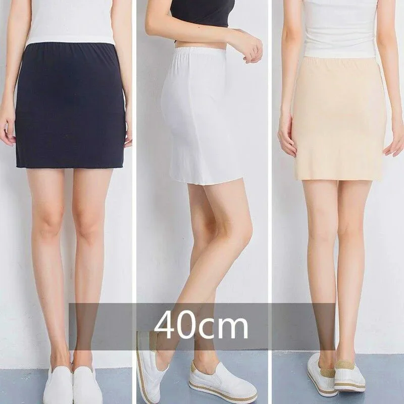 

Summer Women Basic Skirt Soft Stretch Short Above Knee Length Bodycon Female Skirt Daily FS99