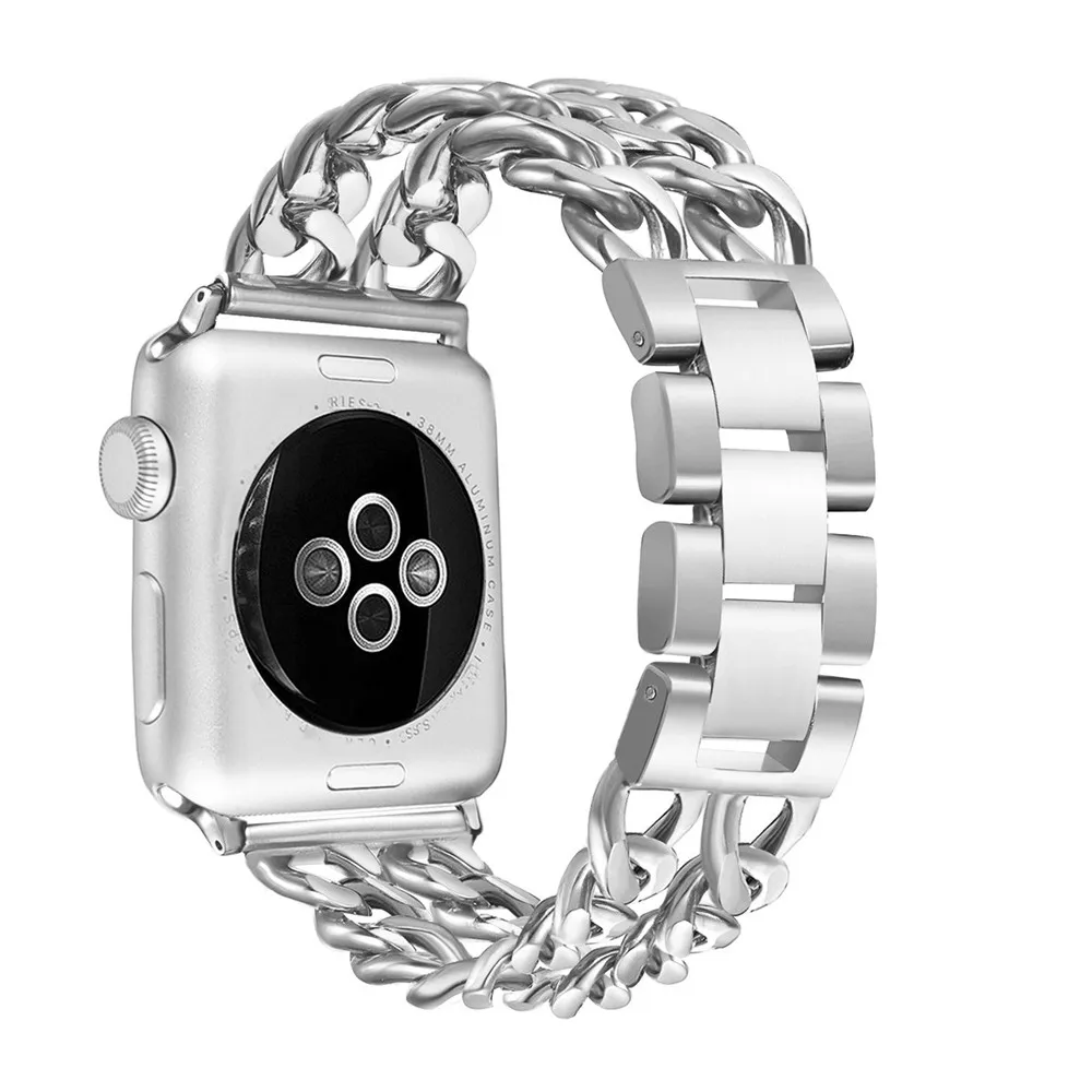 Ремешок из нержавеющей стали для Apple Watch 5 4 40 мм 44 роскошный браслет iWatch Series 3 38 42