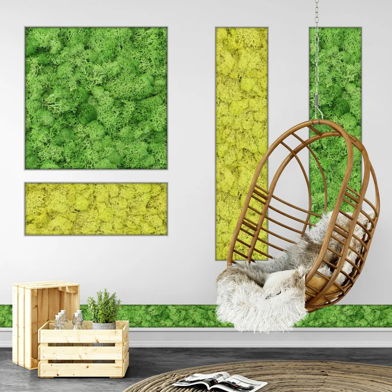 Искусственные зеленые растения вечный цветок Искусственный мох трава украшение