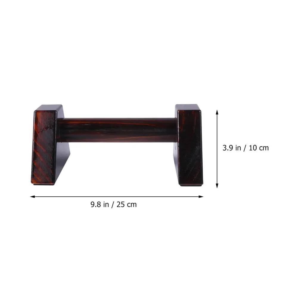 

1 Pair Carbide Wood Push-up Bracket Practical Press-ups Support Fitness Equipment for Home Gymnasium (Coffee)