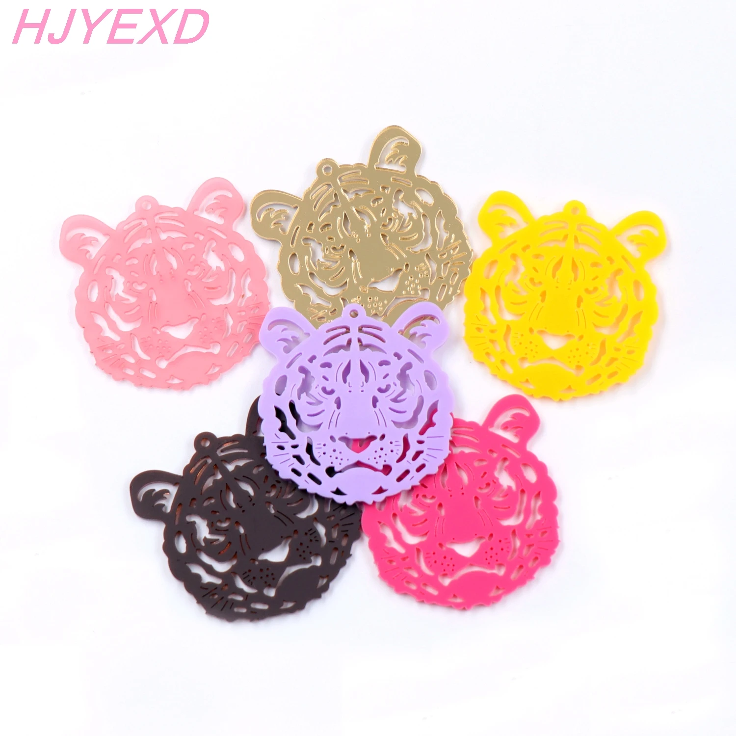 (4 шт./компл.) AC1277 50mm Тигра для висячих сережек 2 0 &quotлазерный вырез Розовый