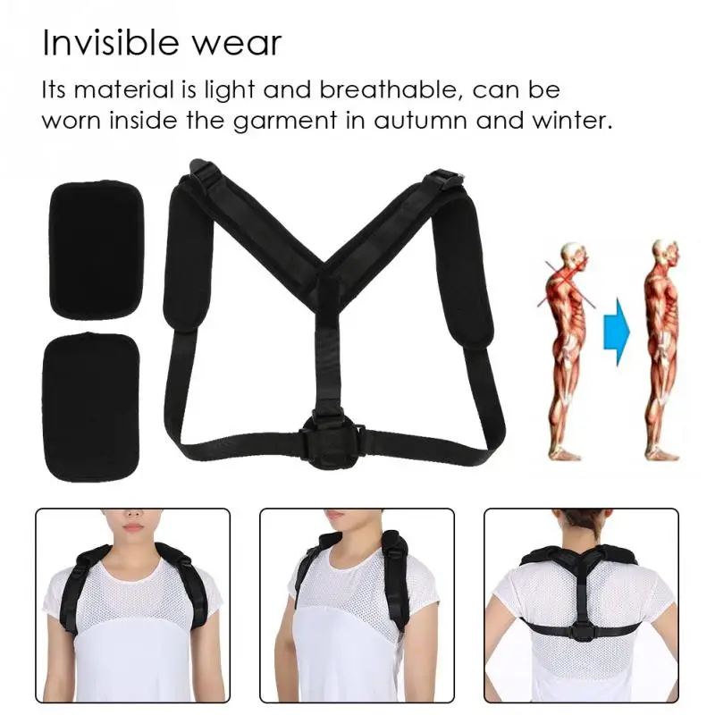 

Back Posture Corrector Adjustable Shoulder Brace Kyphosis Correction Lumbar Support Belt Back Support Corset For The Back Health
