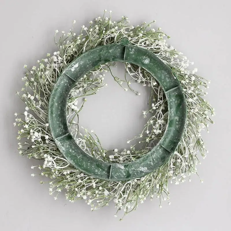 

Hot Sales Artificial Babysbreath Wreath Garland For Wedding DIY Party Wall Front Hanging Door Decoration Decoration Home M7T8