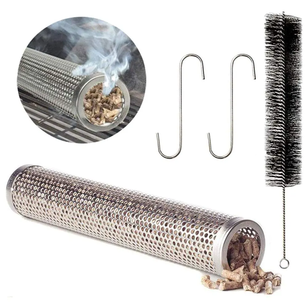 Высококачественная перфорированная трубка для коптильника 12 дюймов гриль из