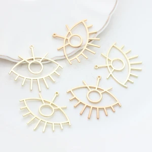 6 шт.лот 42 мм модный ретро сплав цинка золотые преувеличенные полые глаза демона подвески для DIY ювелирные аксессуары