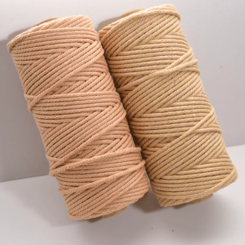 Шнур для макраме 3 мм однотонная хлопковая нить аксессуары рукоделия сделай сам
