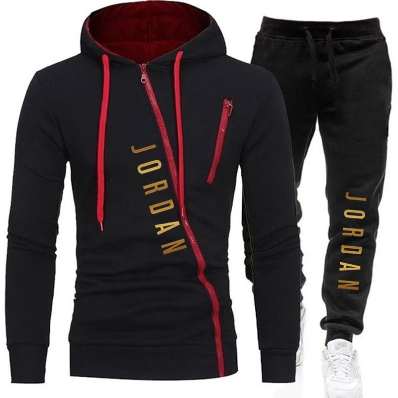 

New zipper men's suit hoodie + pants jogging Harajuku sportswear casual men and women workout sports shirt track suit brand