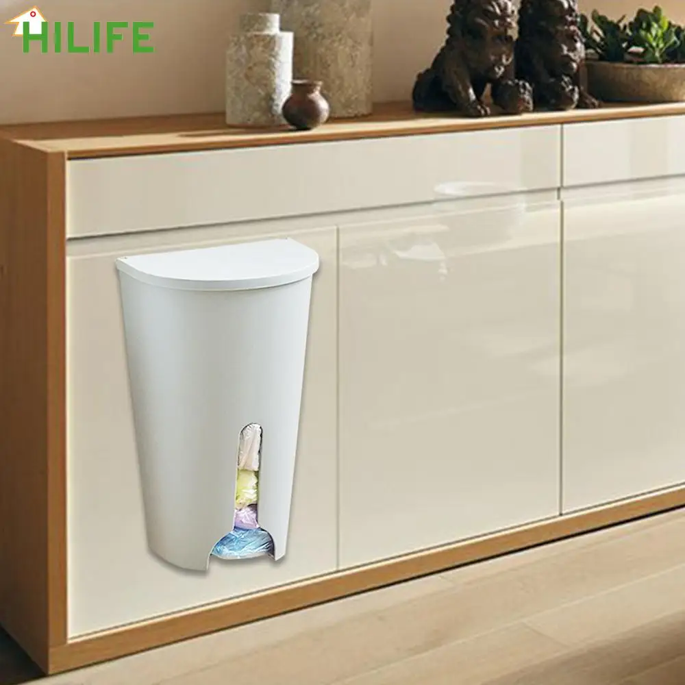 

Kitchen Bags Storage Holder 1 pc Plastic Bag Dispenser Plastic Extractable Kitchen Organizer Wall-mounted Garbage Bag Box