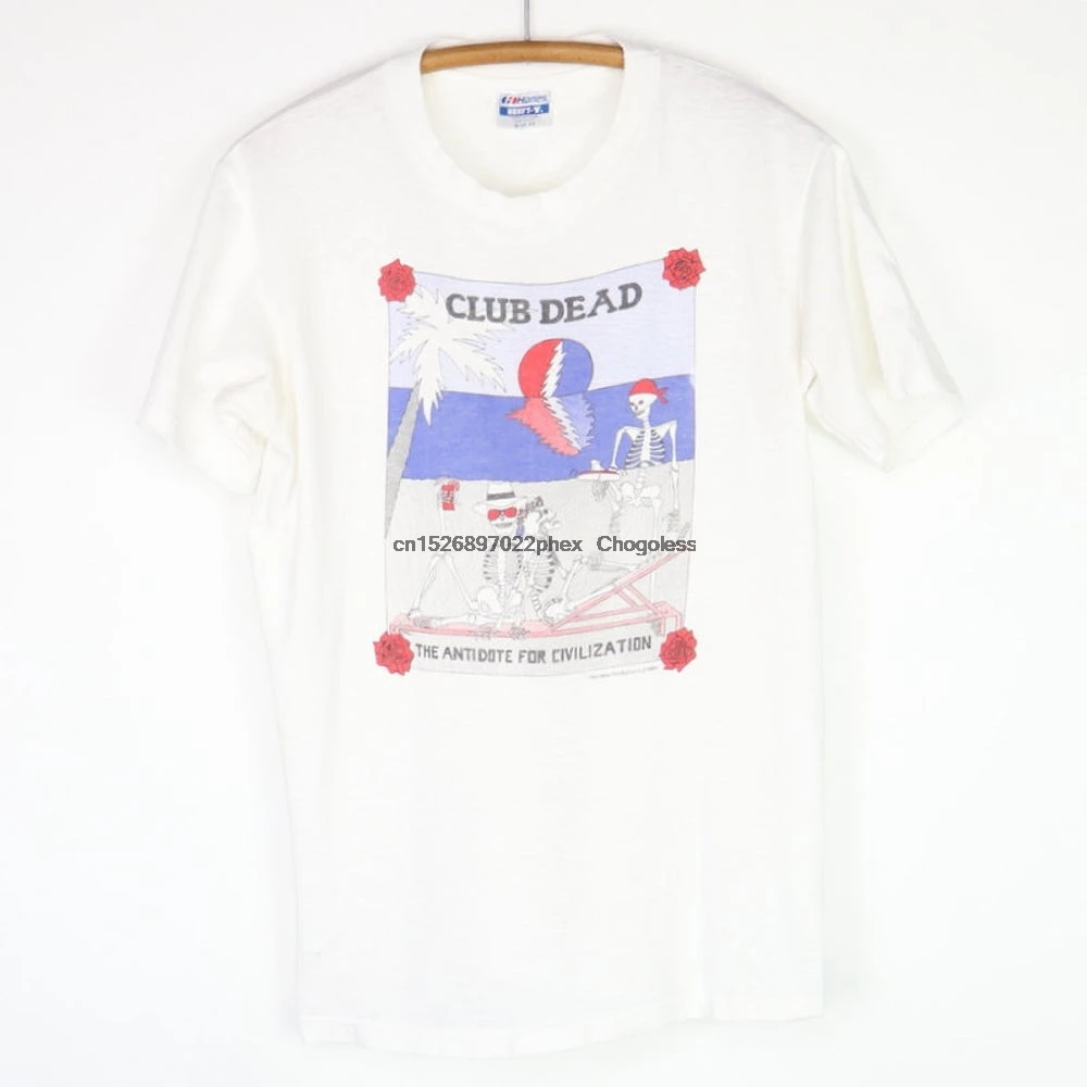 Винтажная рубашка 1984 с надписью Grateful Dead Club Antidote для цивилизации | Мужская одежда