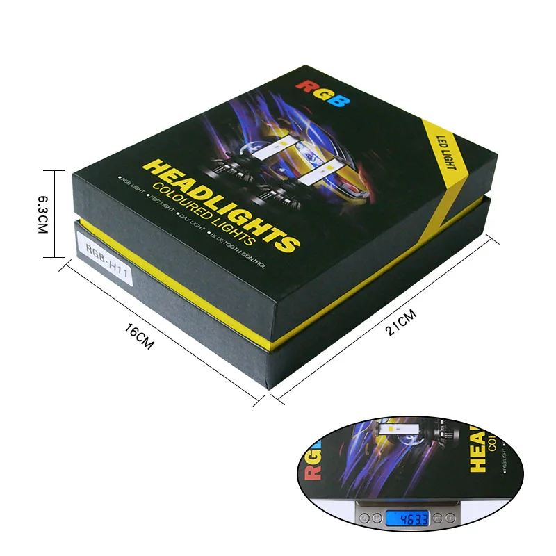 CARCTR Новый светодиодный автомобильный противотуманный фонарь RGB 7 цветов