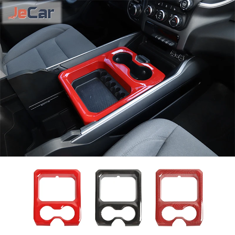 

Автомобильный интерьер из АБС-пластика, Центральный держатель чашки, отделение для хранения, панель, декоративная наклейка для Dodge RAM 2018, акс...