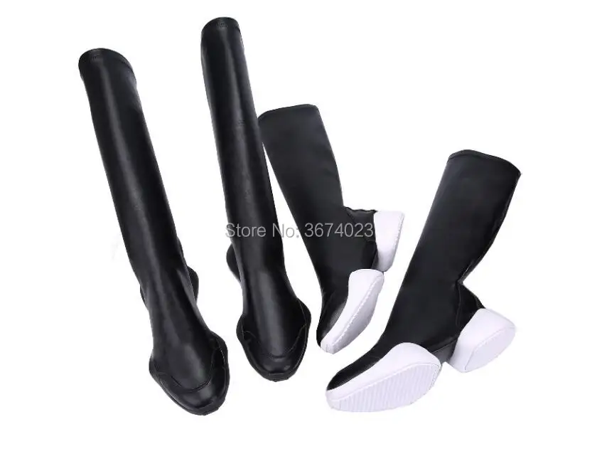 Qianruiti/мужские сапоги до колена кроссовки на платформе для влюбленных слипоны В