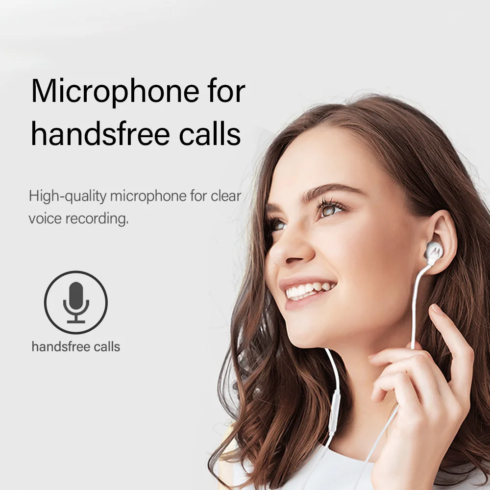 Оригинальные проводные наушники Motorola Bass Sound 3 5 мм спортивные вкладыши с