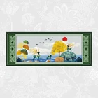 Наборы для рукоделия, вышивка крестом 14CT, 11CT, холщовая ткань с принтом, счастливый олень, остается с вами на всю жизнь, рукоделие