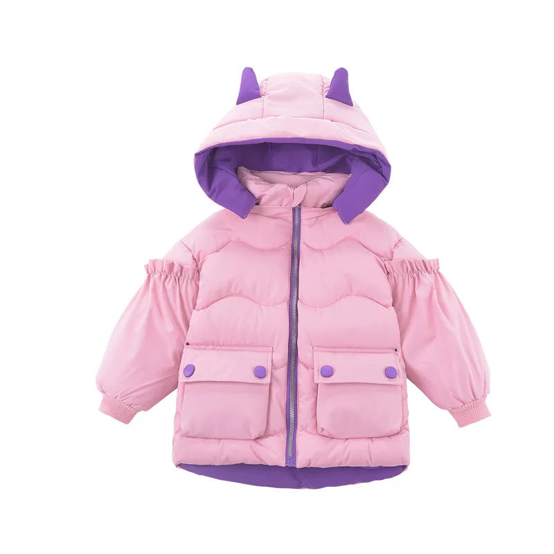 

2021 Winter Brand Children Down Jacket Girls wing cute coat Girls' Thickened cotton-padded baby Girls Warm Jacket kids Snowsuit