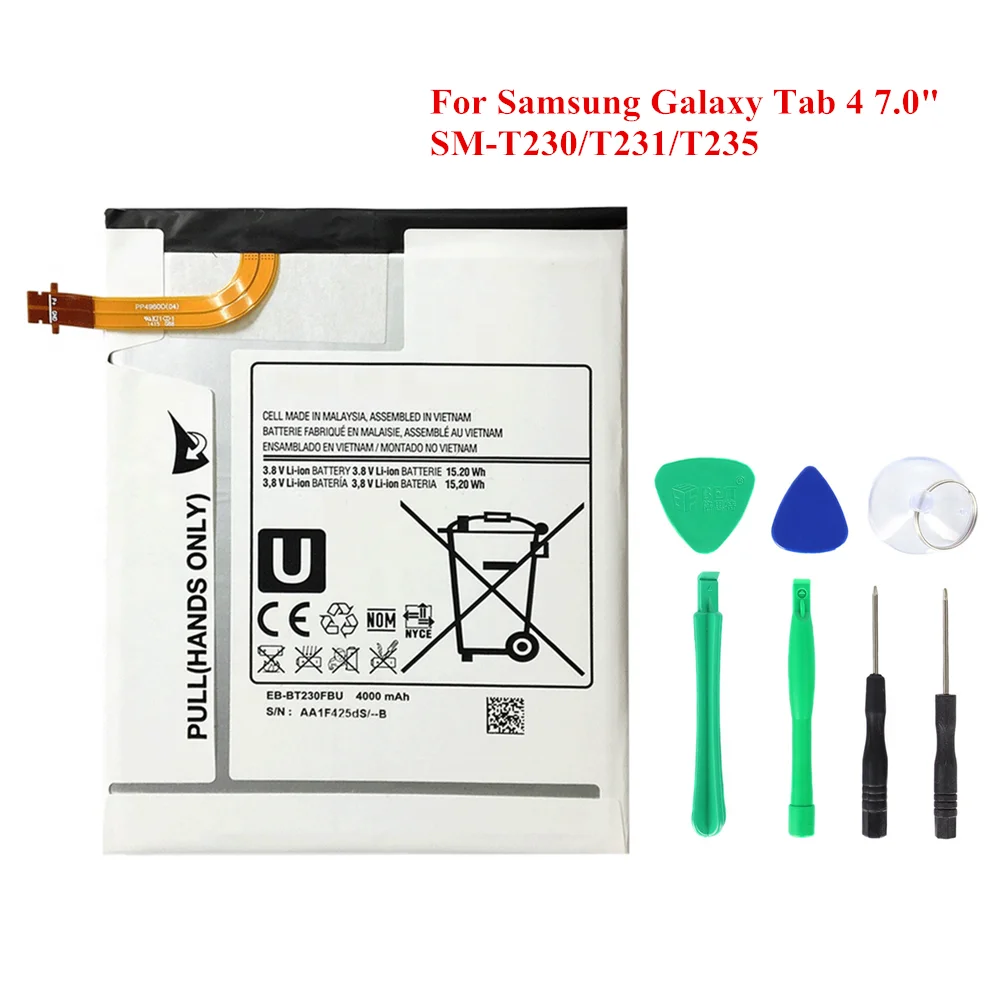 НОВЫЙ 4000 мА/ч EB-BT239FBU EB-BT230FBE EB-BT239ABE планшеты аккумулятор для Samsung Galaxy Tab 4 7 0 &quotT230 T231