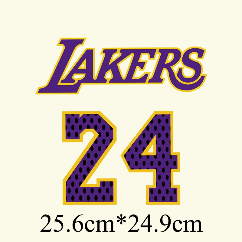 Lakers 24 Kobe железные Переводные нашивки для одежды виниловые термо-Стикеры