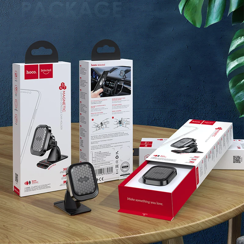Магнитный автомобильный держатель HOCO для телефона подставка в автомобиле с