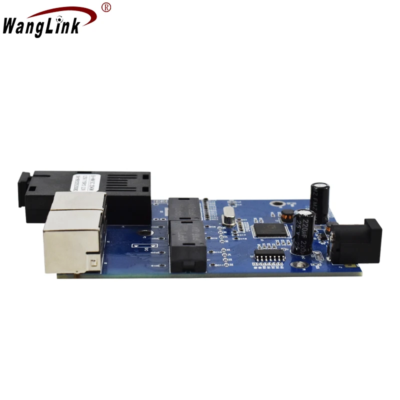 10/100/1000M Ethernet fiber switch 2 RJ45 UTP 1 SC fiber Gigabit Fiber Optical Media Converter 2SC 2RJ45 Ethernet PCB