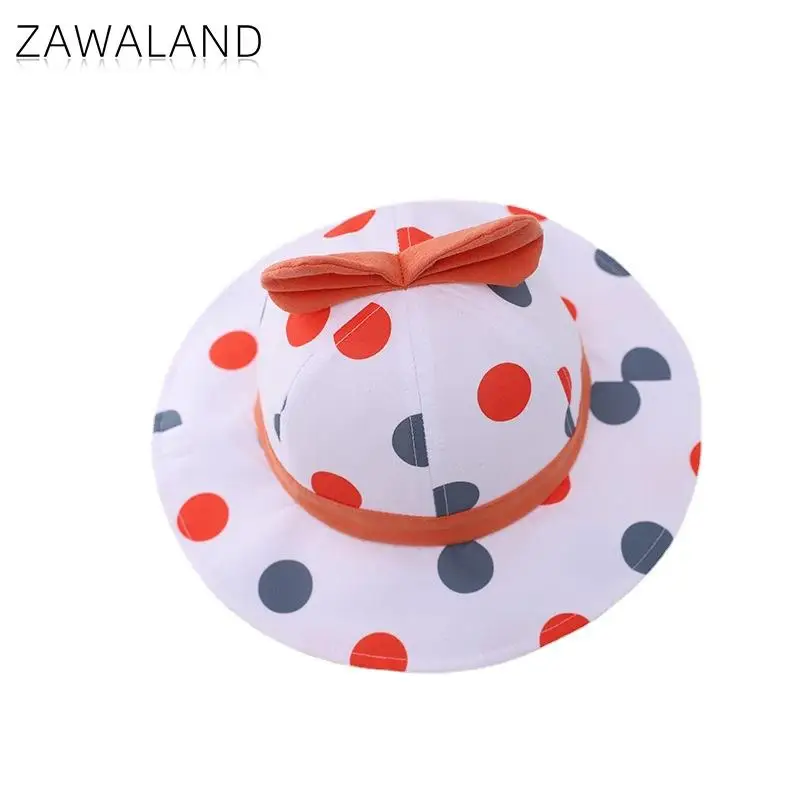 

Zawaland Fashion Wave Point Fishman Caps Cute Bow Girl Hats Fashion Street Travel Kids Sun Hat 2021 Spring Summer Caps