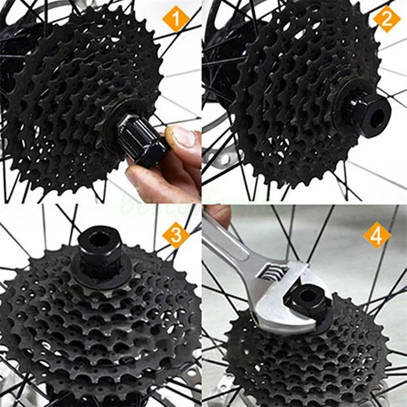 

Socket Removal Tool 12 Teeth Carbon Steel Compact Design Freewheel Black Bike Rear Cassette Cog Remover Bicycle