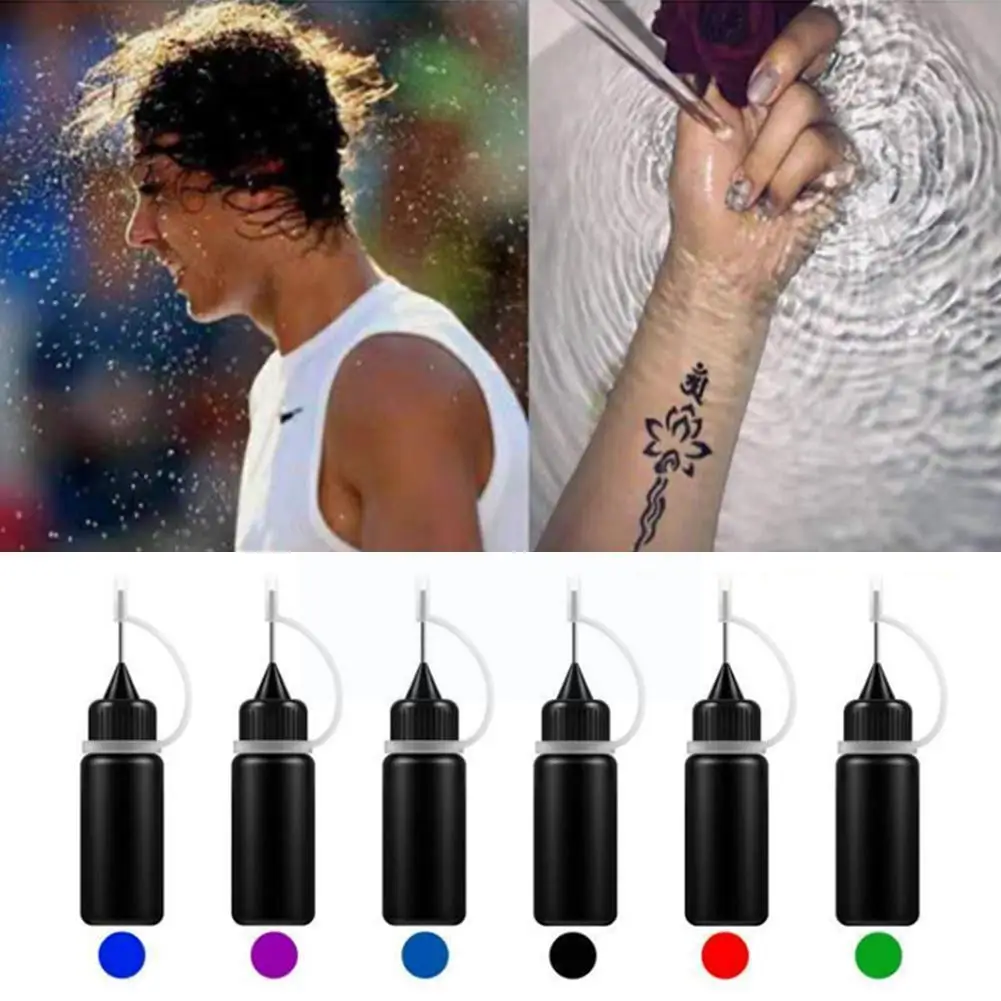 

Tattoo Juice Ink Fruit Temporary Semi Permanent Long Art Inks Waterproof Paint For Body Lasting Pigment Tattoo 10ml Color U0M5