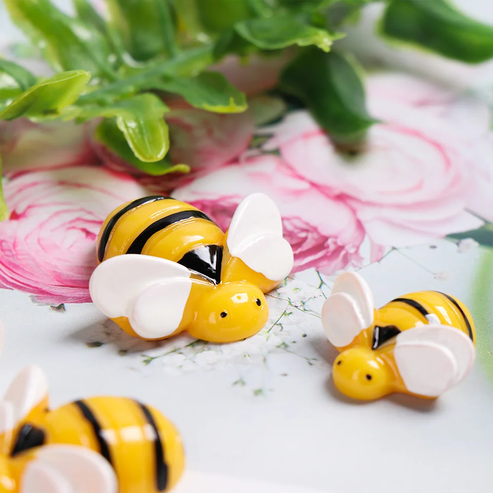 5 шт. полимерные желтые искусственные пчелы миниатюрные Подвески с имитацией
