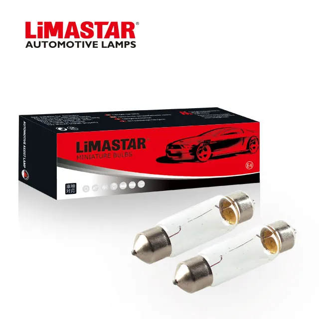 10 шт. festoon светильник s C10W T10x39mm 12V 10W CLEAR auto фонарь в багажнике внутренняя лампа