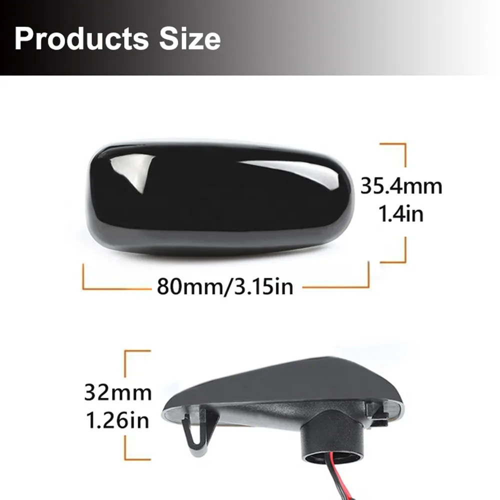 

2 x For Mercedes-BENZ E-Class W210 C-Class W202 W208 Led Dynamic Side Marker Turn Signal Light Sequential Blinker Light