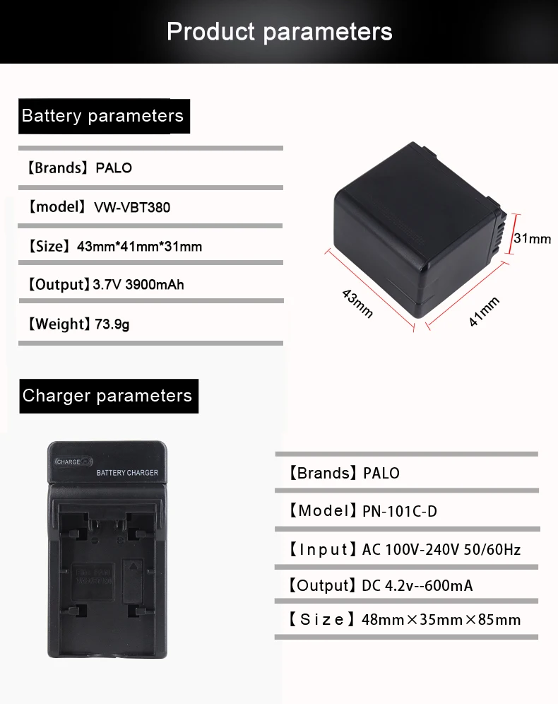 1 шт. 3900 мА/ч, VW-VBT380 VBT380 VW-VBT190 VBT190 батарея для цифрового фотоаппарата Panasonic HC-V110, HC-V130, HC-V160, HC-V180, HC-V201, HC-V250, HC-V26