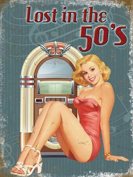 Ретро винтажный стиль металлический знак потерянный в 50-х Jukebox Рок н-ролл