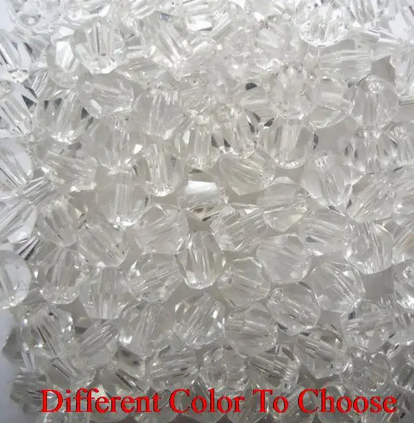 

4mm 1000Pcs/lot hfg3 mix color Bicone Faceted Glass Crystal Beads Black White Colored Mixed For Jewelry Making Spacer