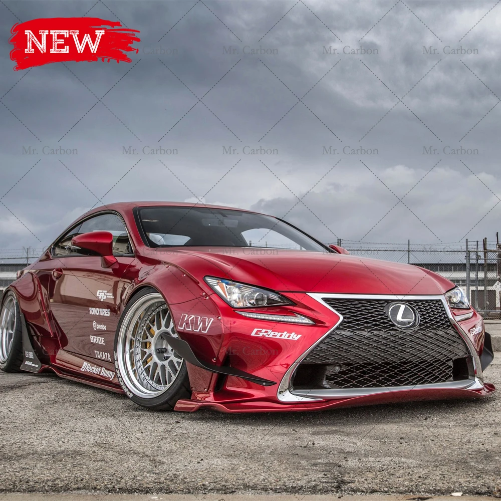 Для LEXUS RC 300 F-SPORT RB стиль стекловолокно передняя губа/боковая