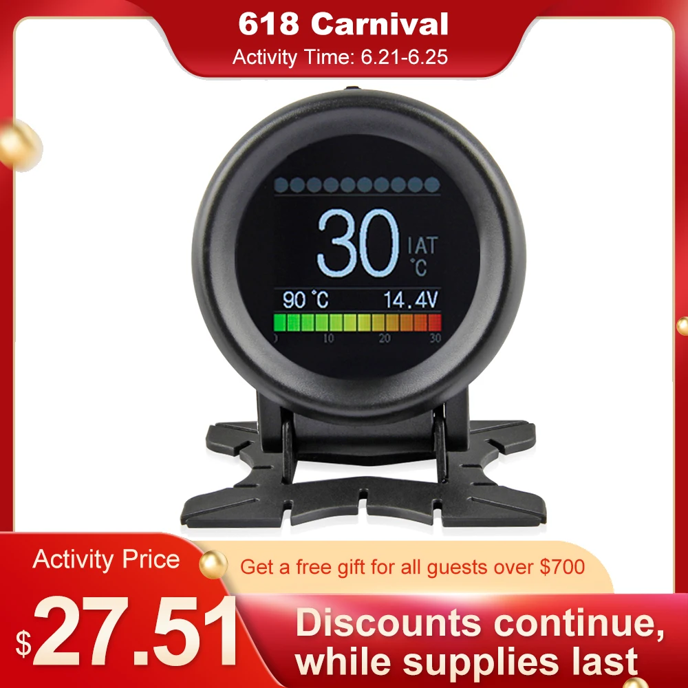 Автомобильный Мультифункциональный измеритель температуры воды A205 умный