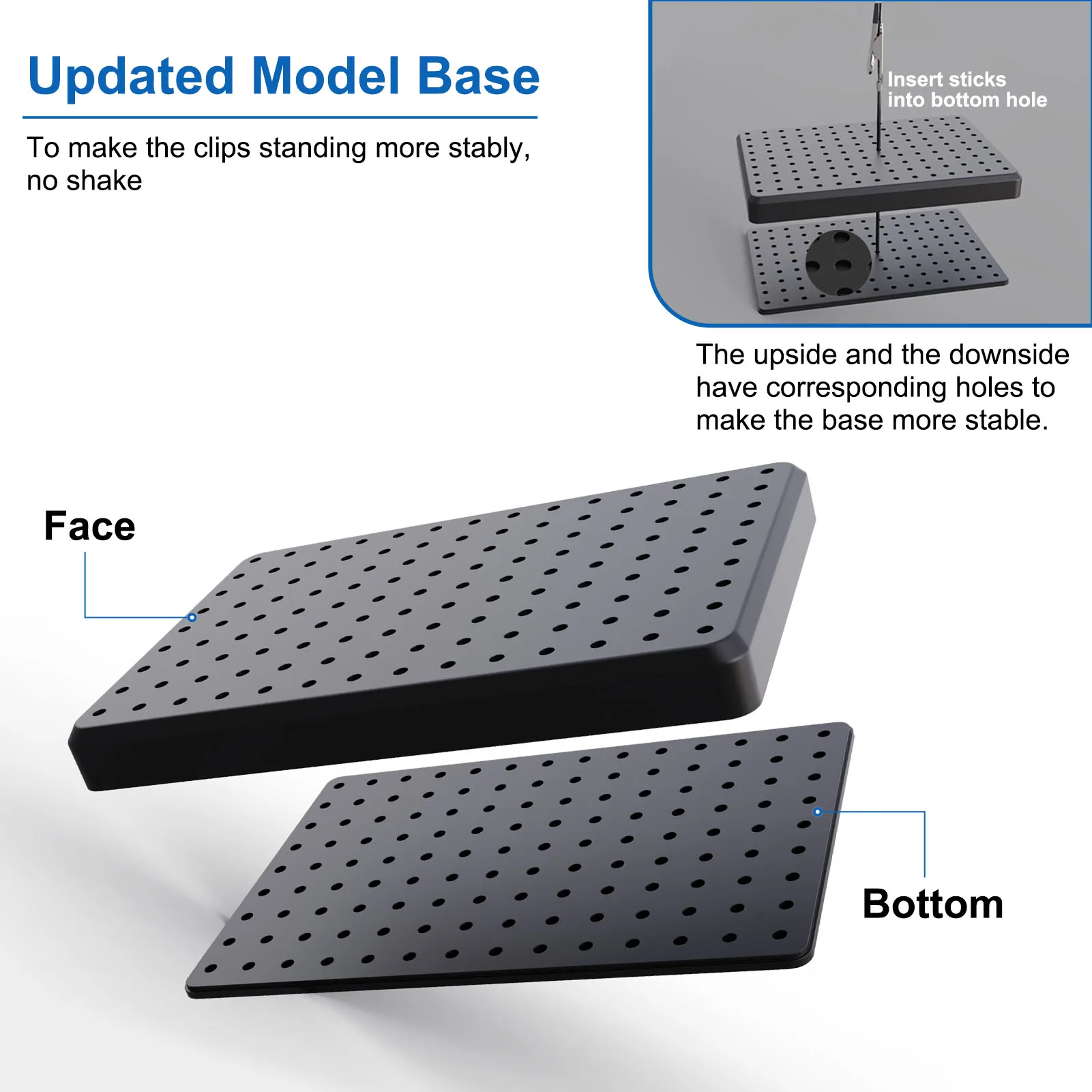 Основа для подставки рисования с отверстиями 14x9 и зажимы типа &quotкрокодил&quot