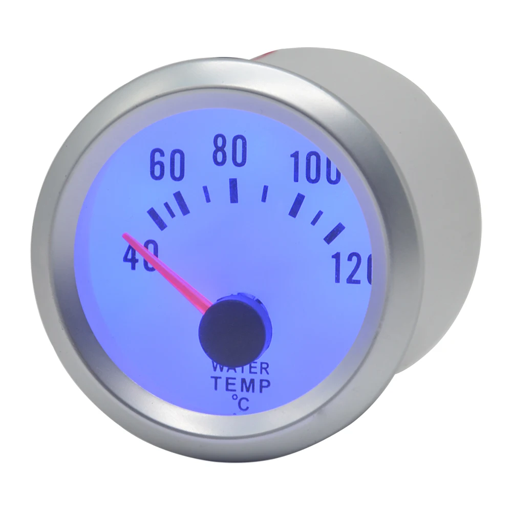 Датчик температуры воды Dragon 52 мм измеритель с синей подсветкой 12 В для