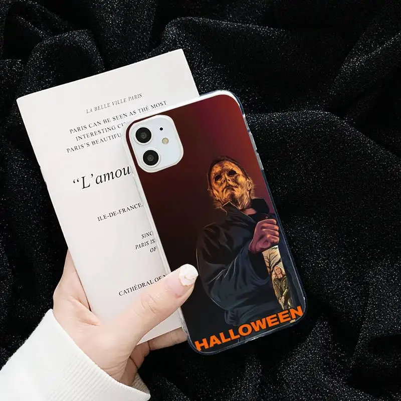 

Halloween The Curse Of Michael Myers Phone Case Transparent iPhone 6 7 8 11 12 s mini pro X XS XR MAX Plus cover funda shell