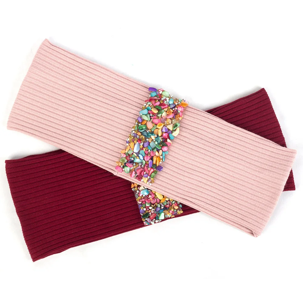 Женский резиновый головной убор в стиле бохо Женская эластичная плоская повязка