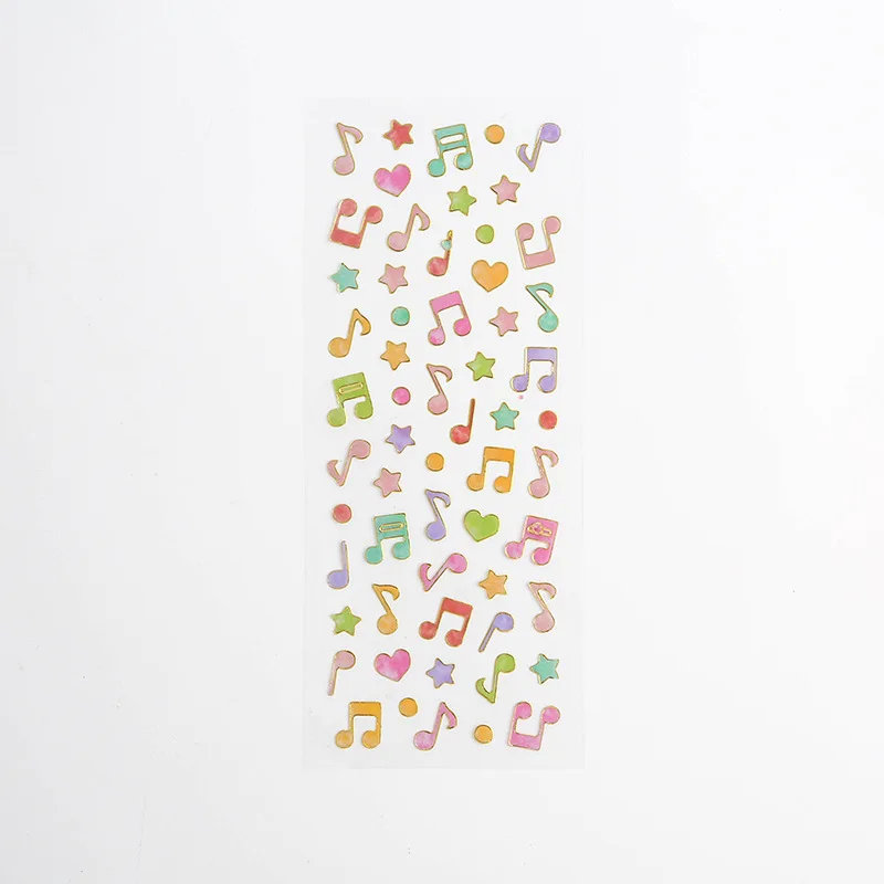 1 лист горячего тиснения декоративные наклейки для музыкальных нот|Канцелярские