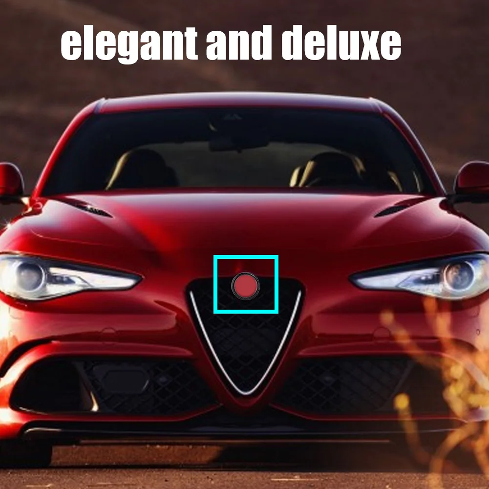 Новая декоративная Передняя решетка из углеродного волокна с логотипом кольцо