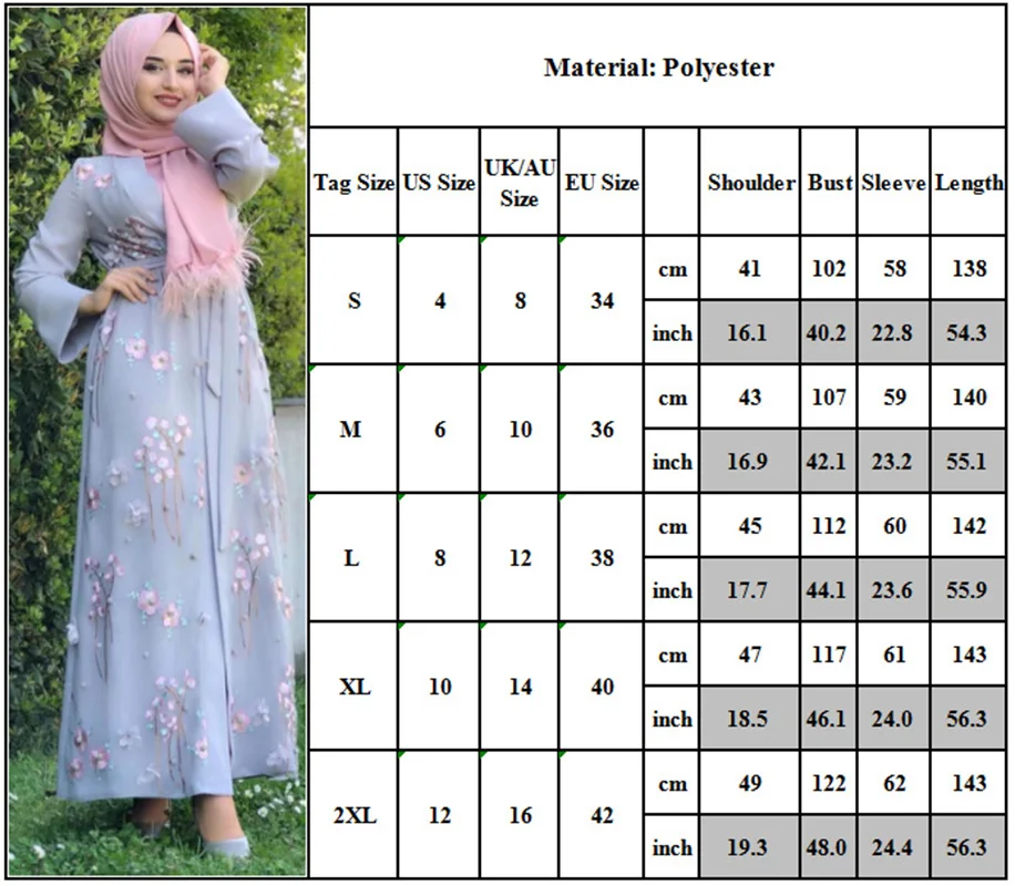 

Donsignet Muslim Dress Muslim Fashion Temperament Abaya Turkey Print Long Dress Abaya Dubai Flowers Elegant